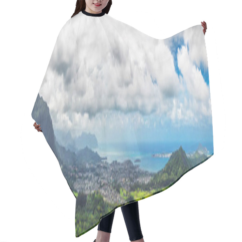 Personality  Nuuanu Pali Lookout View Panorama On Oahu Island, Hawaii Hair Cutting Cape