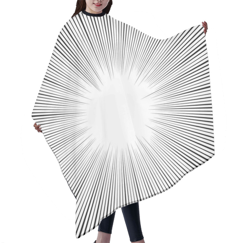 Personality  Abstract Circular Element Hair Cutting Cape