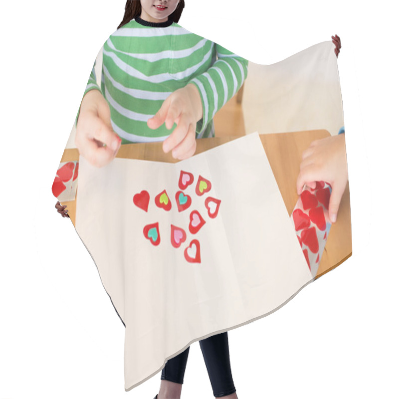 Personality  Valentine's Day Hearts: Kids Arts And Crafts Hair Cutting Cape