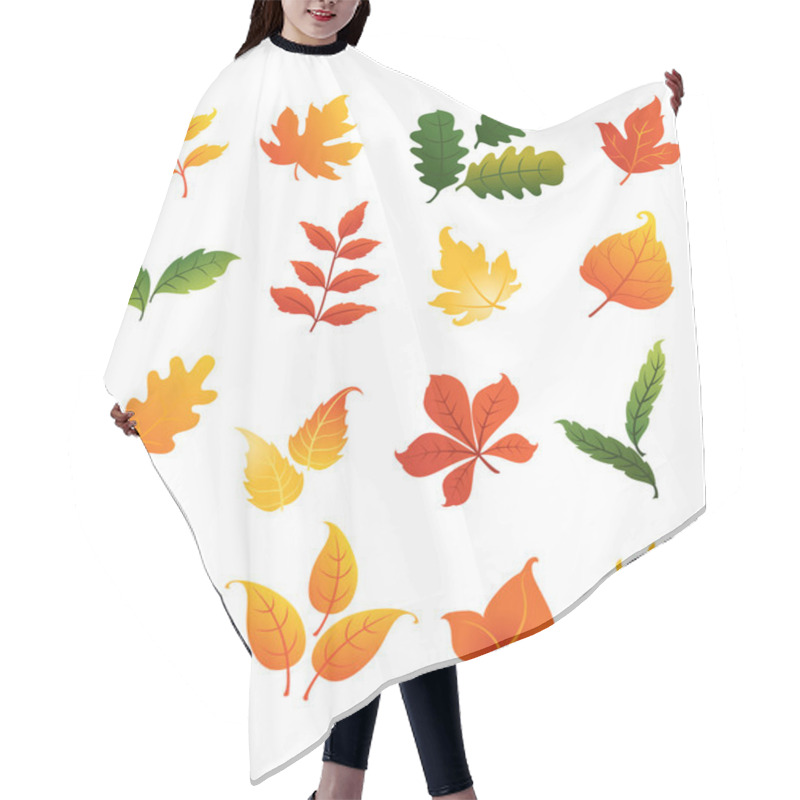 Personality  Colourful Autumnal Leaves Set Hair Cutting Cape