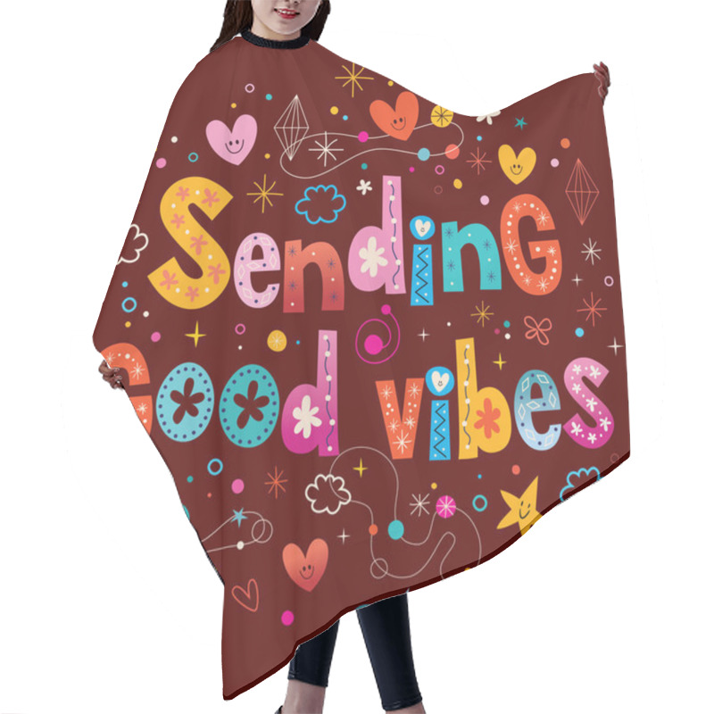 Personality  Sending Good Vibes Hair Cutting Cape