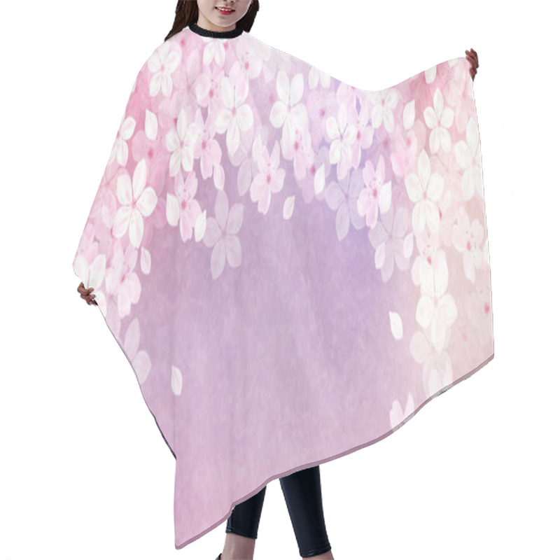 Personality  Cherry Tree Spring Flower Background Hair Cutting Cape