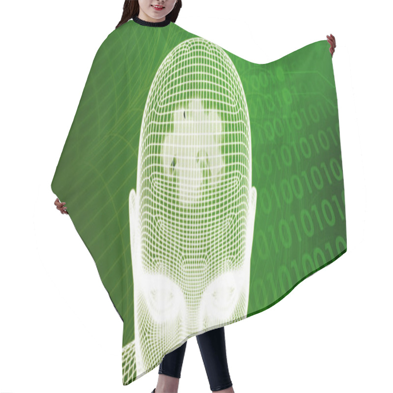 Personality  Brain Processor Concept Hair Cutting Cape