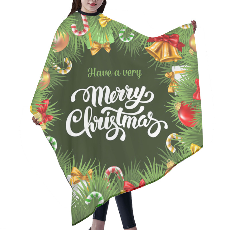 Personality  Festive Christmas Card Hair Cutting Cape