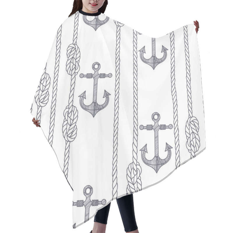 Personality  Ropes With Knots And Anchors Hair Cutting Cape