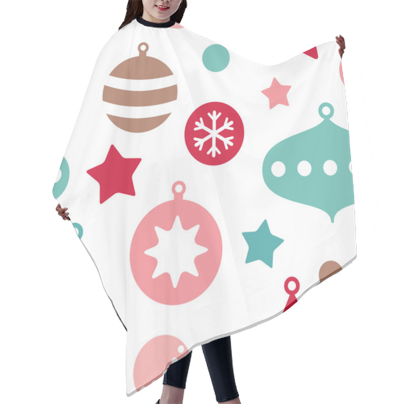 Personality  Cute Christmas Toys Seamless Pattern Hair Cutting Cape