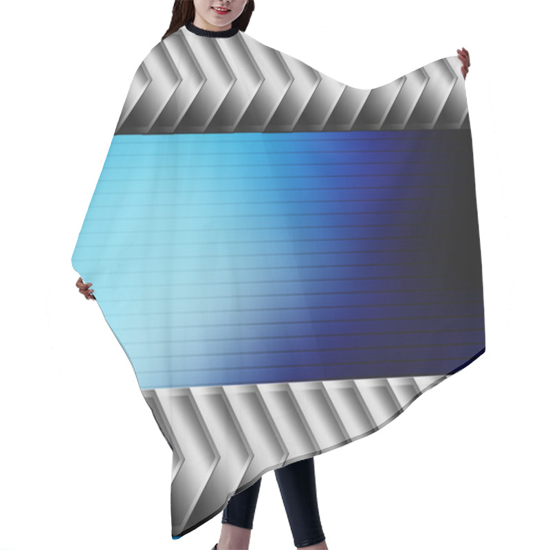 Personality  Gray Frame With A Blue Background Hair Cutting Cape