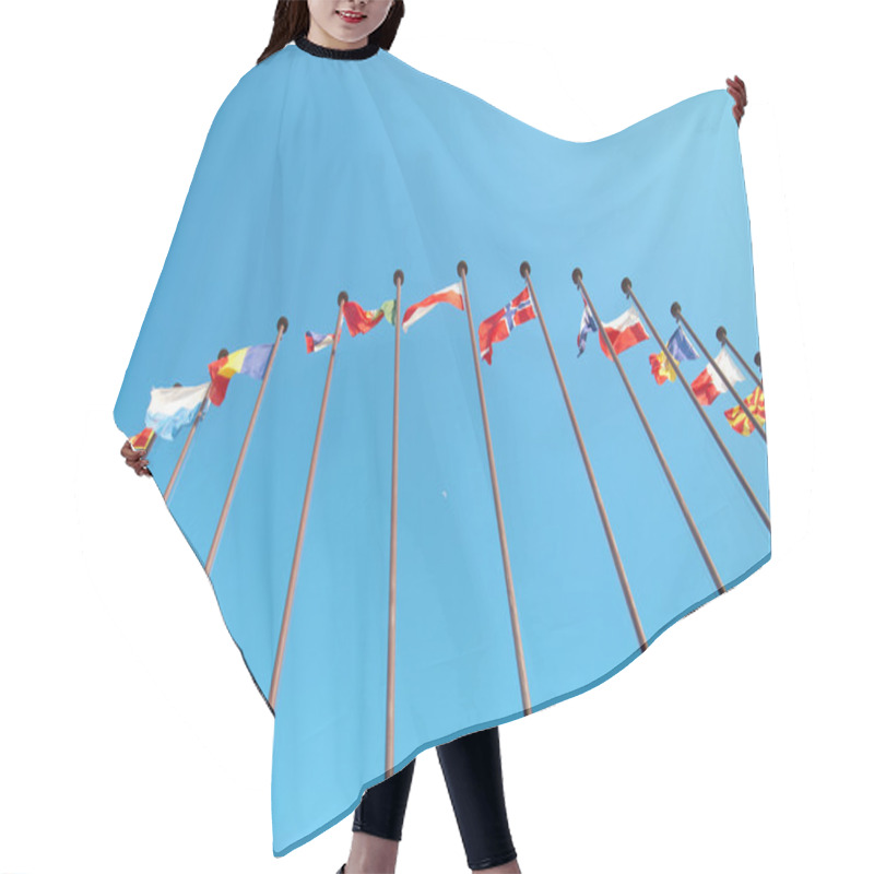 Personality  European Flags Hair Cutting Cape