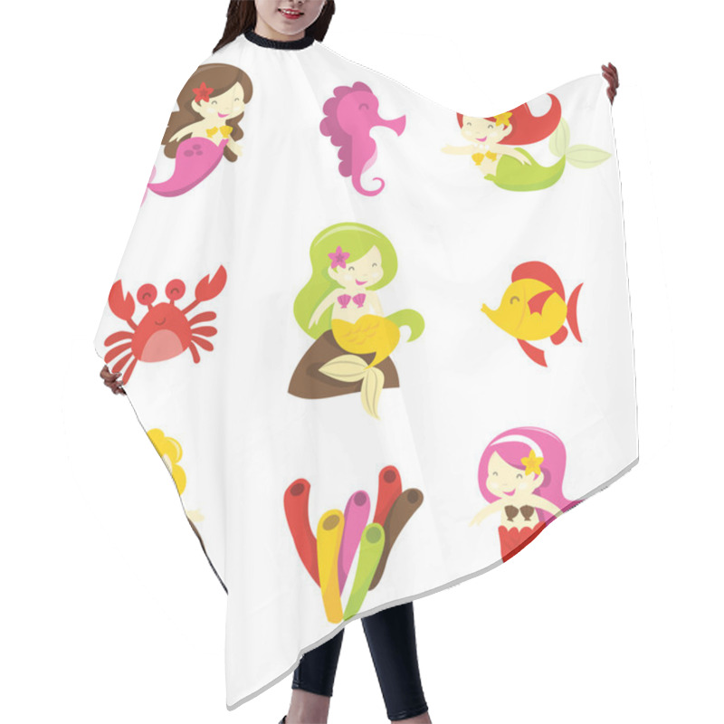 Personality  Mermaids And Friends Hair Cutting Cape