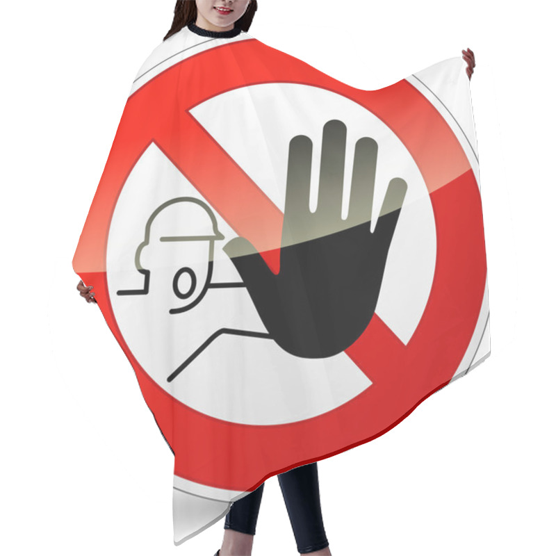 Personality  Vector No Entry Sign Hair Cutting Cape