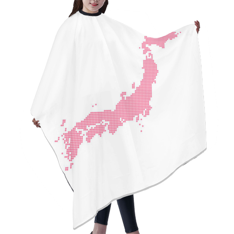 Personality  Japav Dotted Map. Vector Eps10. Hair Cutting Cape