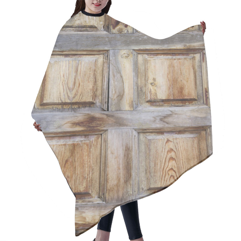 Personality  Rustic Wooden Door, Spanish Style Hair Cutting Cape