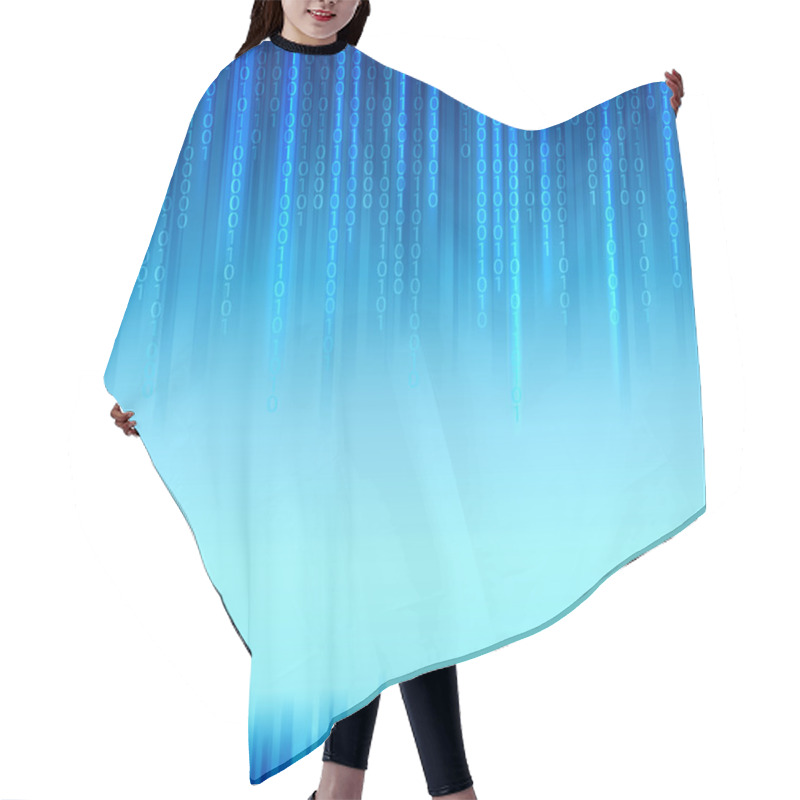 Personality  Abstract Binary Code Background. Hair Cutting Cape