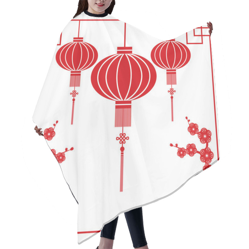 Personality  Chinese New Year Greeting Card Hair Cutting Cape