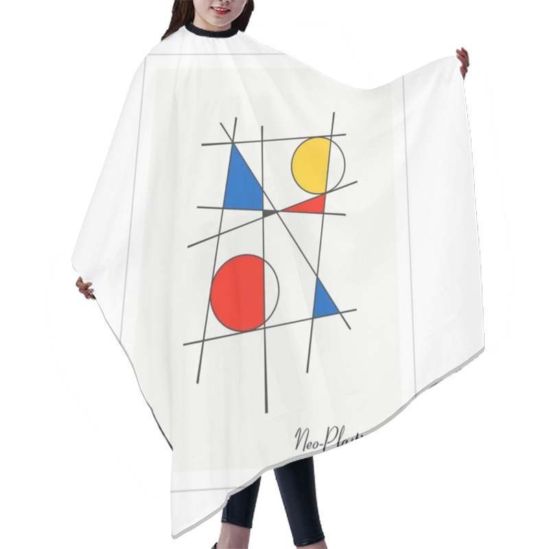 Personality  Modern Poster, Artwork Inspired Postmodern In The Style Of Neoplasticism, Bauhaus, Mondrian. Perfect For Interior Design, Printing, Web Design. Hair Cutting Cape