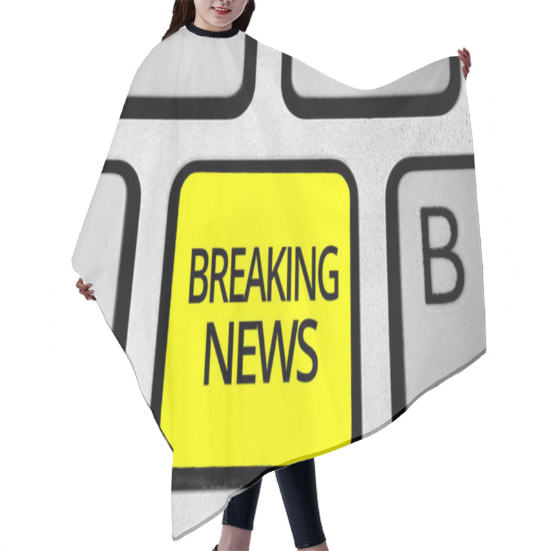 Personality  Handwriting Text Writing Breaking News. Concept Meaning Special Report Announcement Happening Current Issue Flashnews Keyboard Yellow Key Intention Create Computer Computing Reflection Document. Hair Cutting Cape