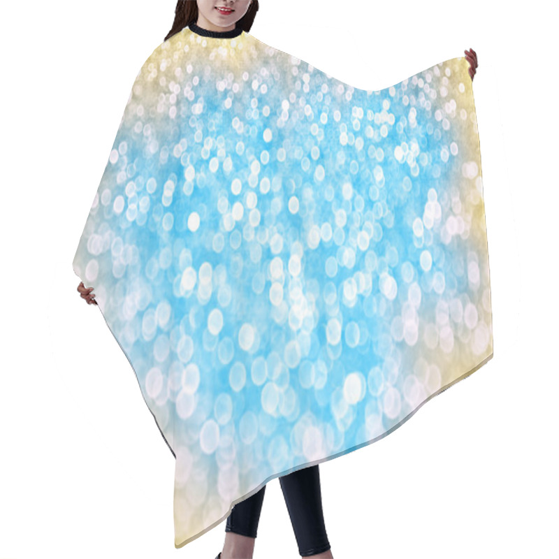 Personality  Abstract Blue Yellow Sparkle Background Hair Cutting Cape