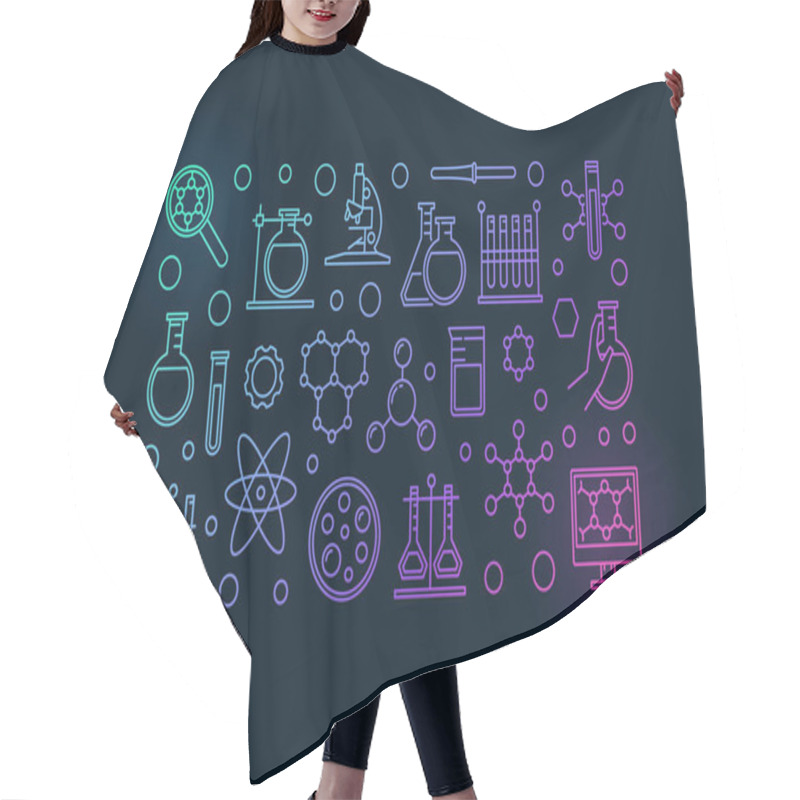 Personality  Chemistry Lab Illustration Hair Cutting Cape