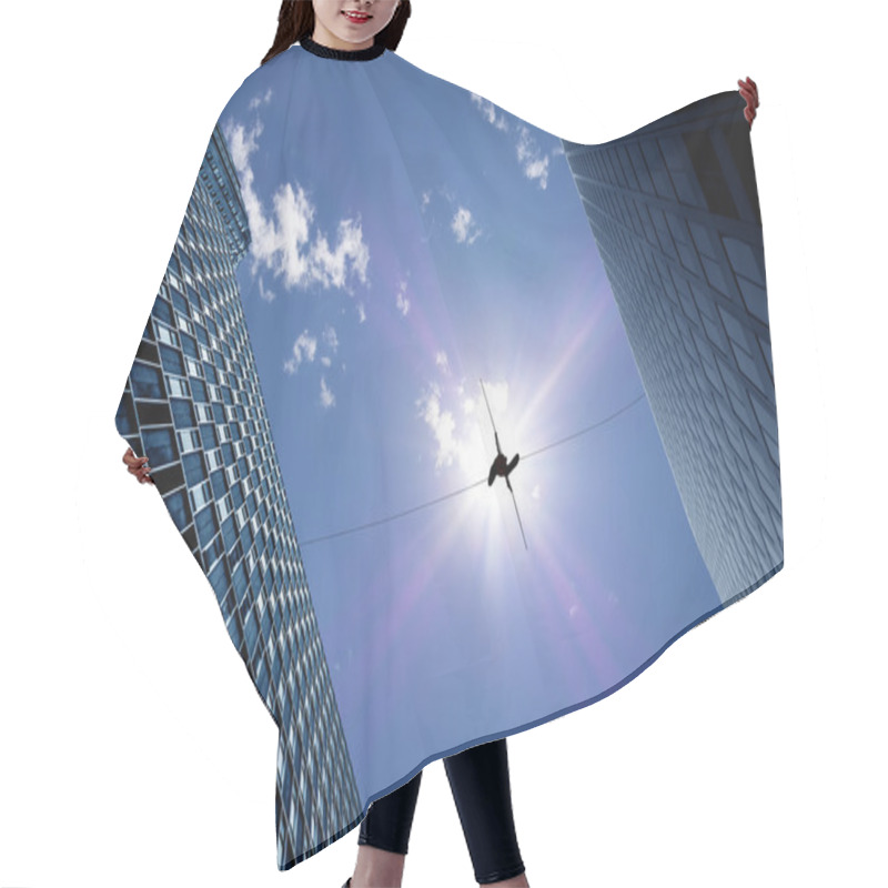 Personality  Highline Walker On The Rope Low-angle Shot Hair Cutting Cape