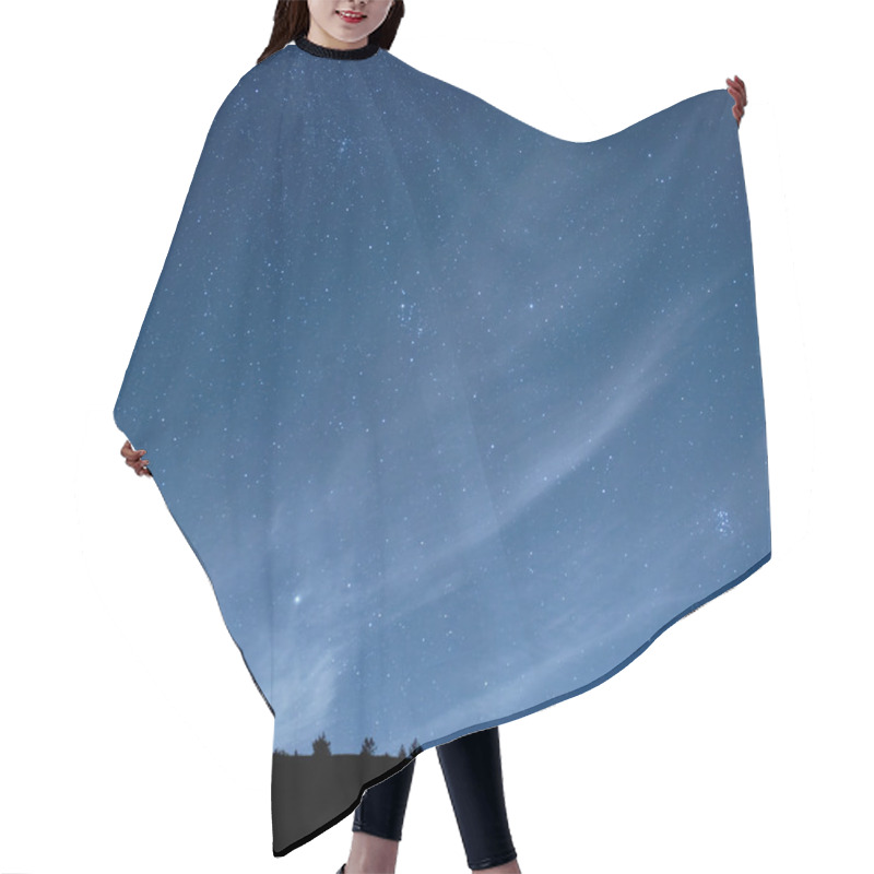 Personality  Blue Dark Night Sky With Stars. Hair Cutting Cape