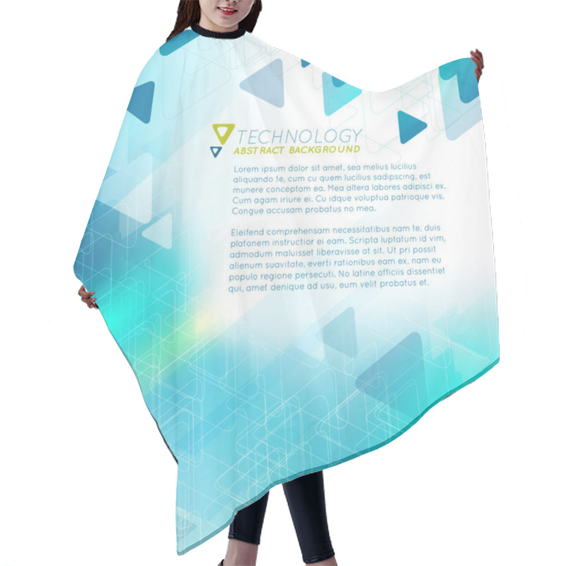 Personality  Abstract Futuristic Technology Template Hair Cutting Cape