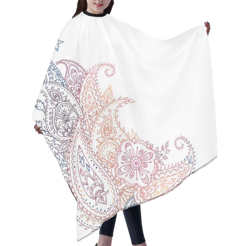 Personality  Floral Paisley Lace Border Hair Cutting Cape