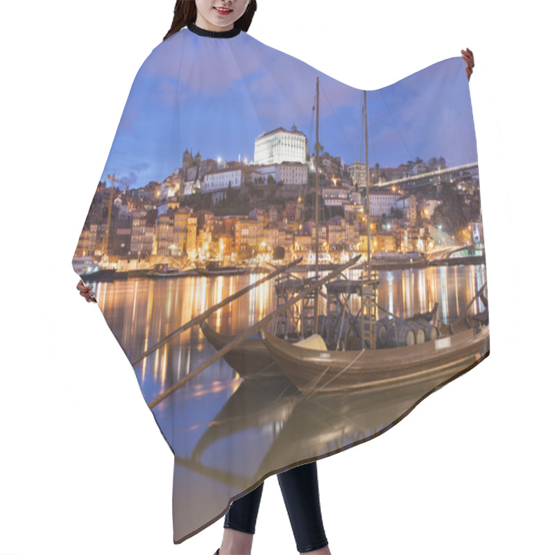 Personality  Cty Of Porto At Night In Portugal Hair Cutting Cape