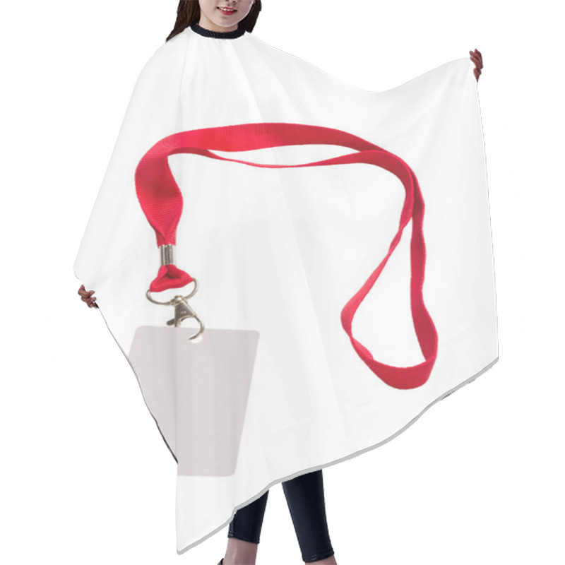 Personality  Pass With Red Strap Hair Cutting Cape