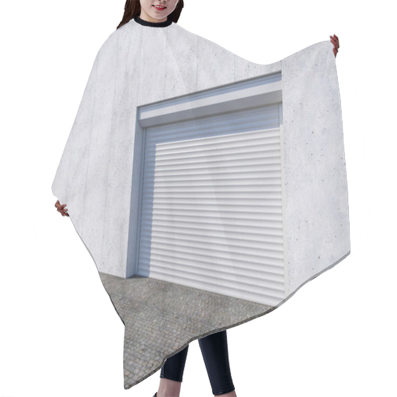 Personality  Closed Shutter Door Or Roller Door On Gate Building, 3d Rendering Hair Cutting Cape