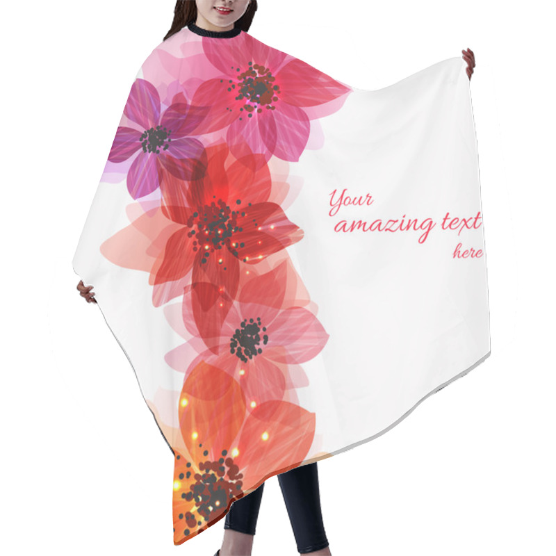 Personality  Red Flowers  Hair Cutting Cape