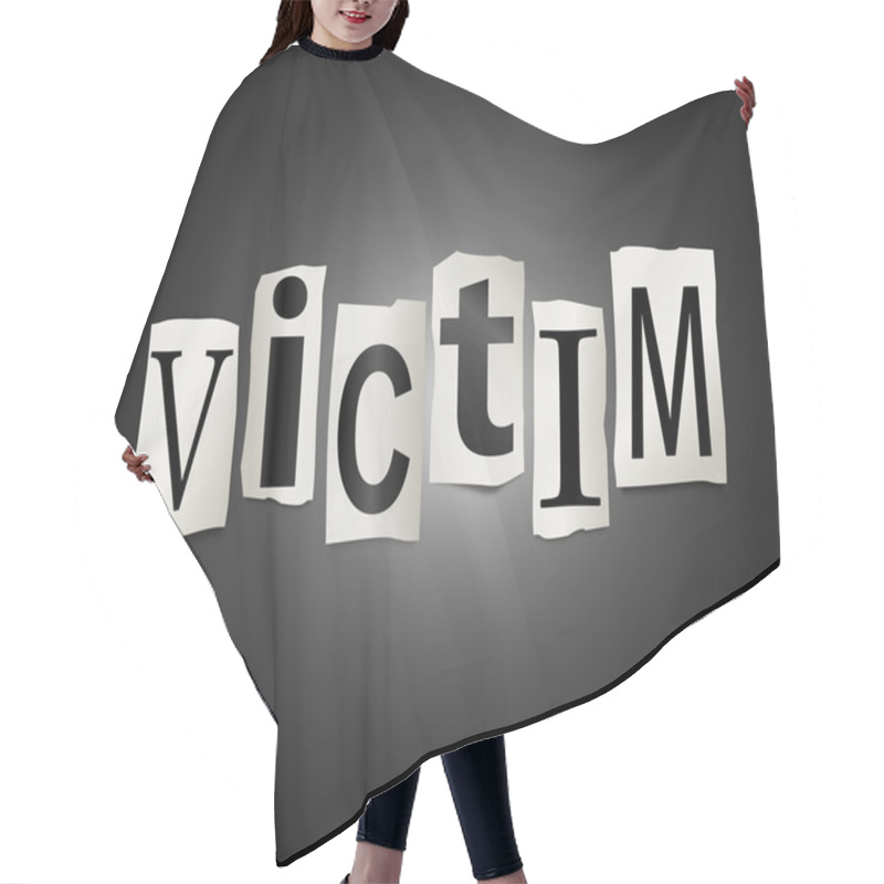 Personality  Victim Concept. Hair Cutting Cape