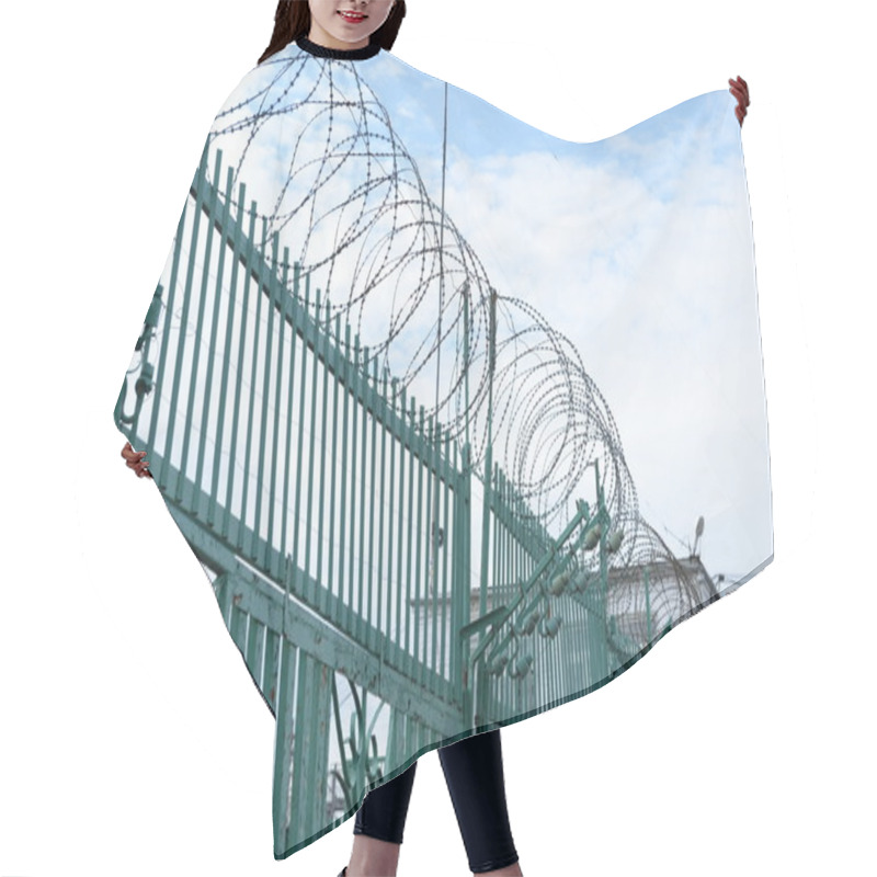 Personality  Fence In The Colony Of Special Regime. Inner Perimeter Hair Cutting Cape