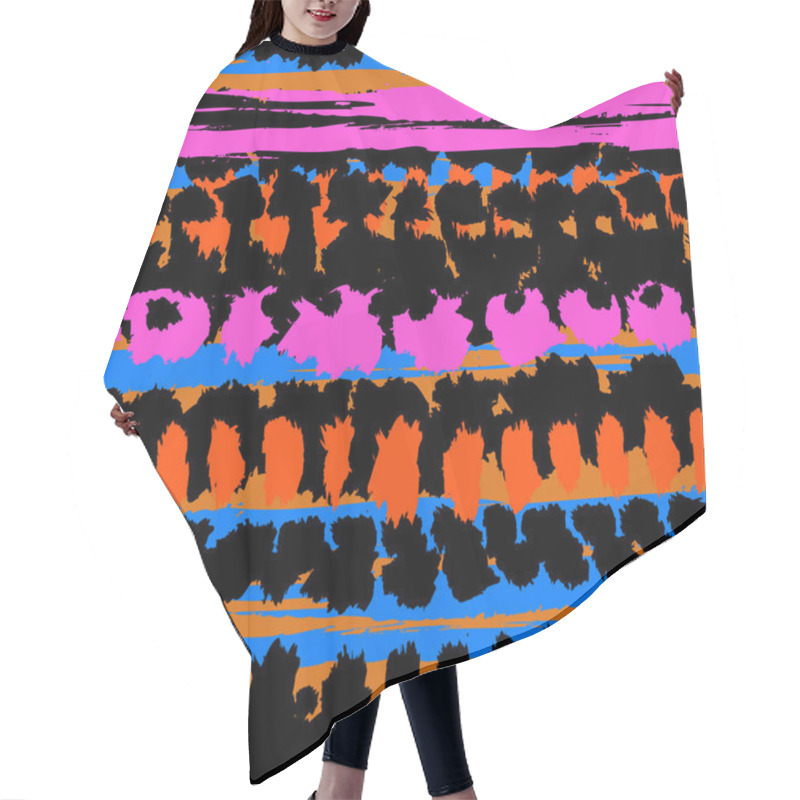 Personality  Striped Hand Painted Vector Seamless Pattern Hair Cutting Cape