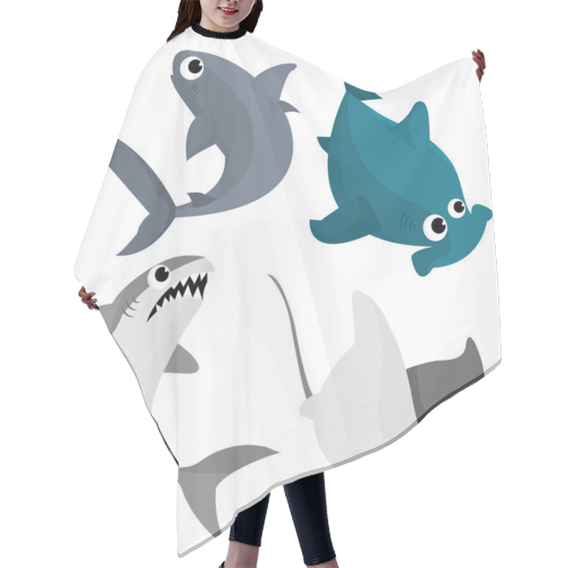 Personality  Sharks And Stingray Hair Cutting Cape