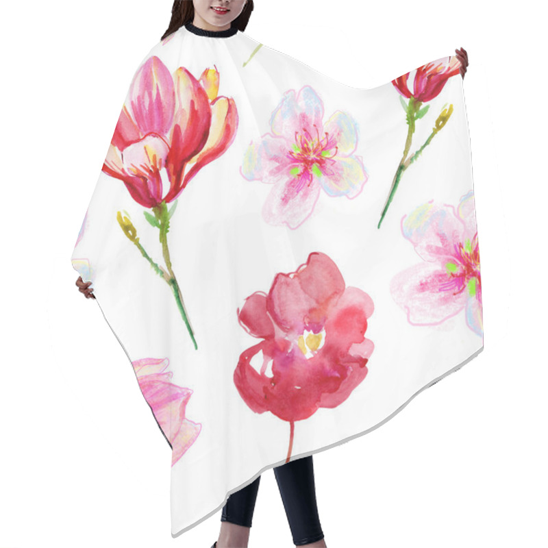 Personality  Floral Seamless Background. Hair Cutting Cape