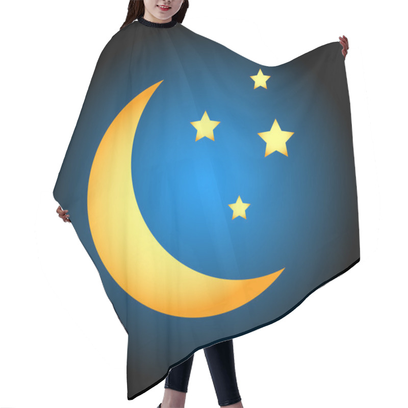 Personality  Moon Symbol Hair Cutting Cape