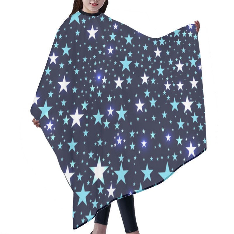 Personality  Seamless Pattern With Stars, Deep Space. Vector Illustration. Hair Cutting Cape