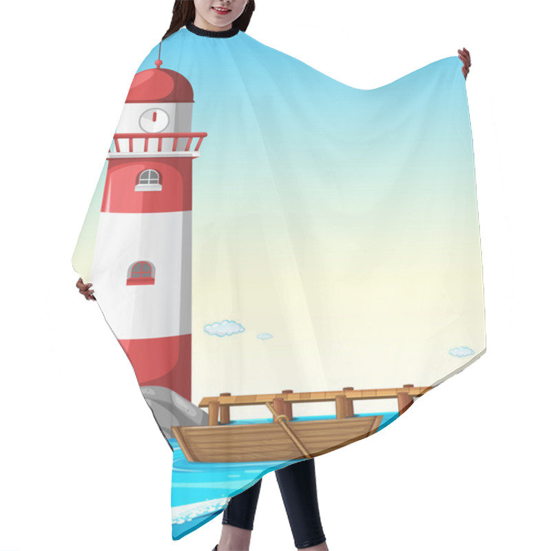 Personality  Lighthouse Hair Cutting Cape