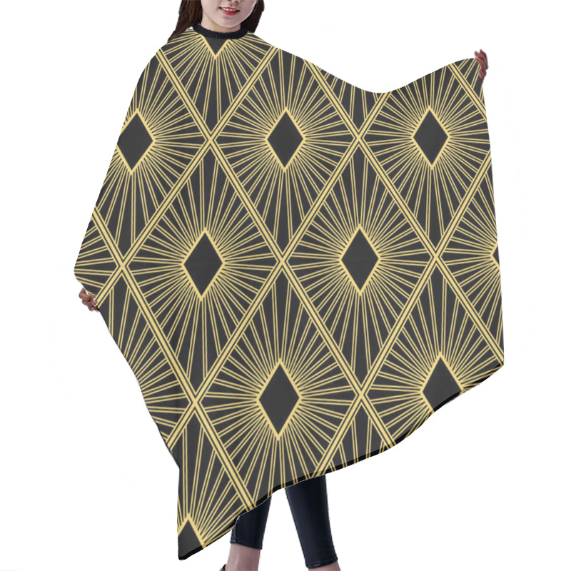 Personality  Art Deco Seamless Pattern.decoration Ornament. Hair Cutting Cape