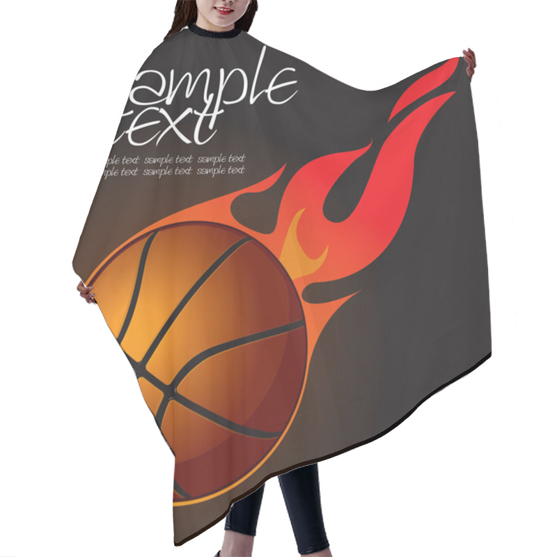 Personality  Basketball Fire Ball 2 Hair Cutting Cape