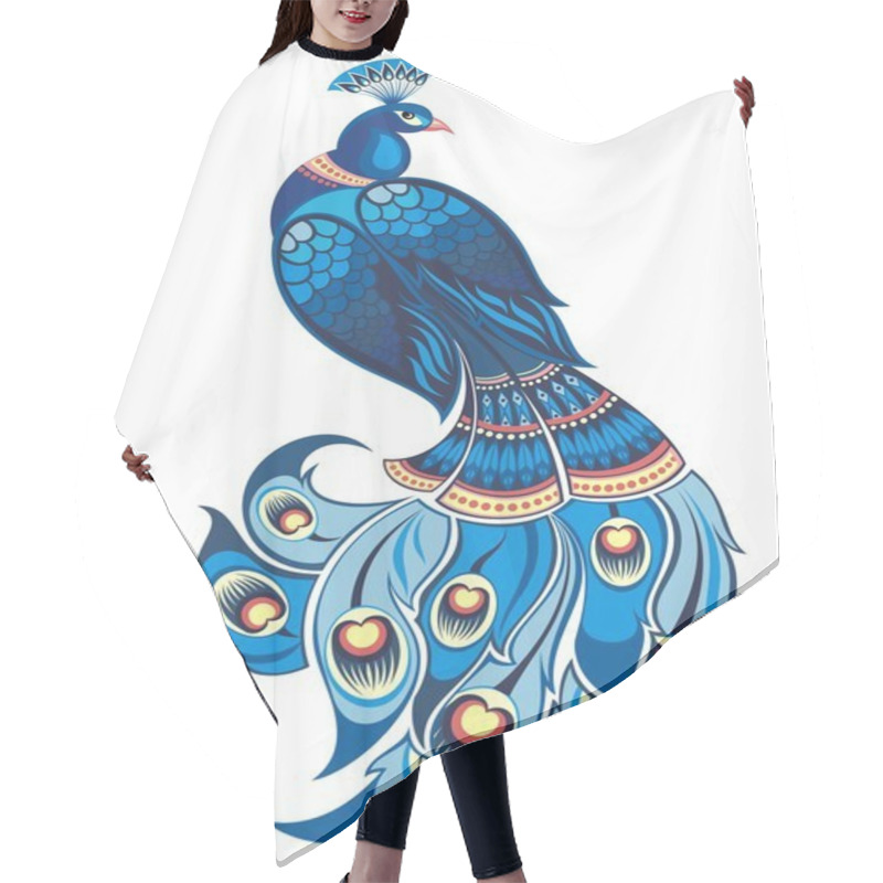 Personality  Peacock Hair Cutting Cape