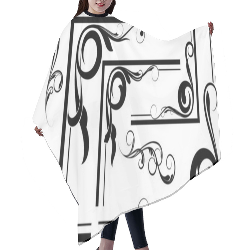 Personality  Creative Swirl Element Corner Set Hair Cutting Cape