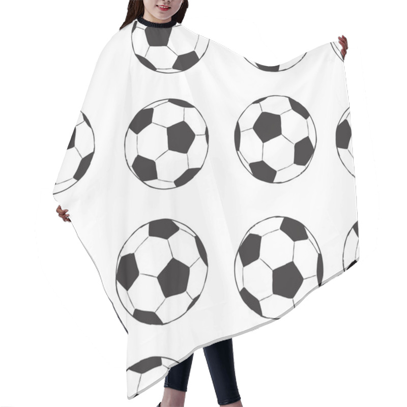 Personality  Seamless Soccer Balls Hair Cutting Cape