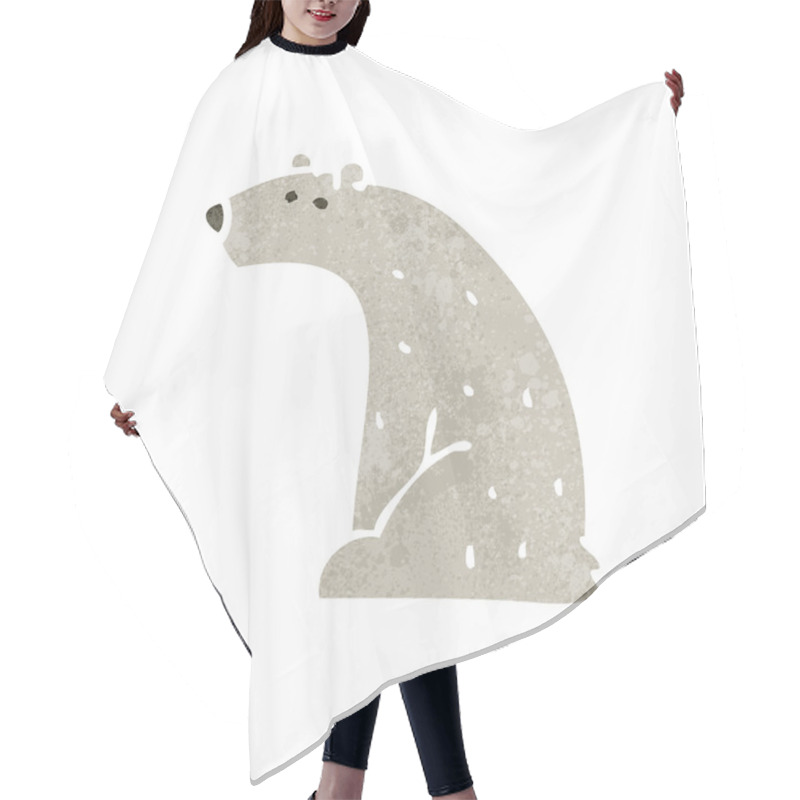 Personality  Retro Cartoon Polar Bear Hair Cutting Cape