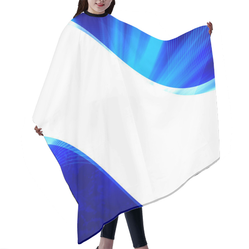 Personality  Blue Dynamic Earth Layout Hair Cutting Cape