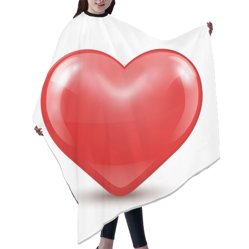 Personality  Red Heart Sign. Hair Cutting Cape