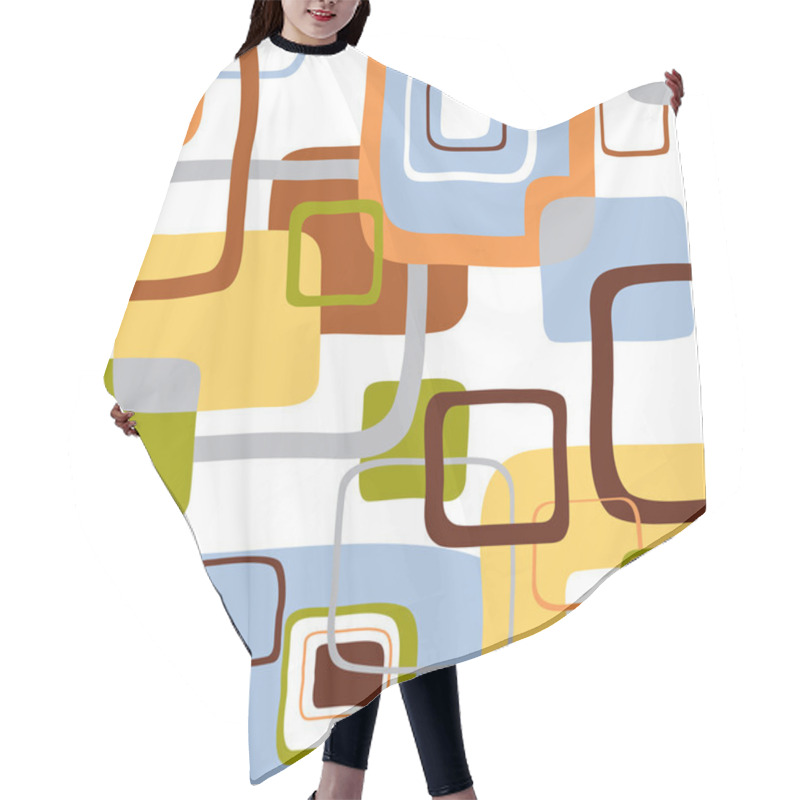 Personality  Retro Tiles Hair Cutting Cape