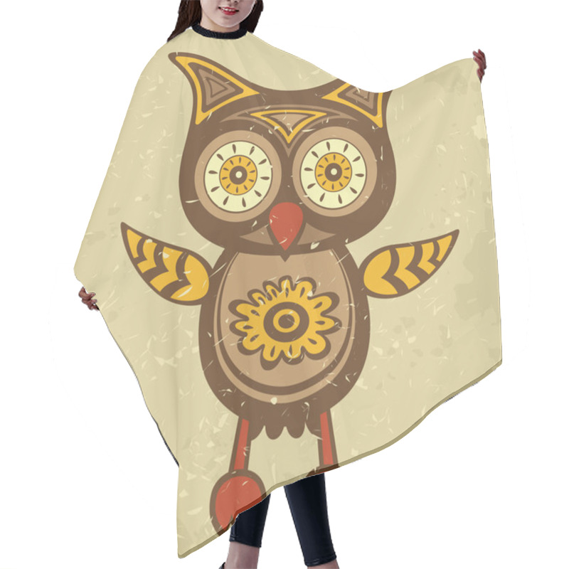 Personality  Decorative Retro Style Owl Hair Cutting Cape