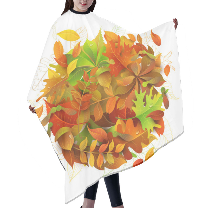 Personality  Bright Autumn Background. Hair Cutting Cape