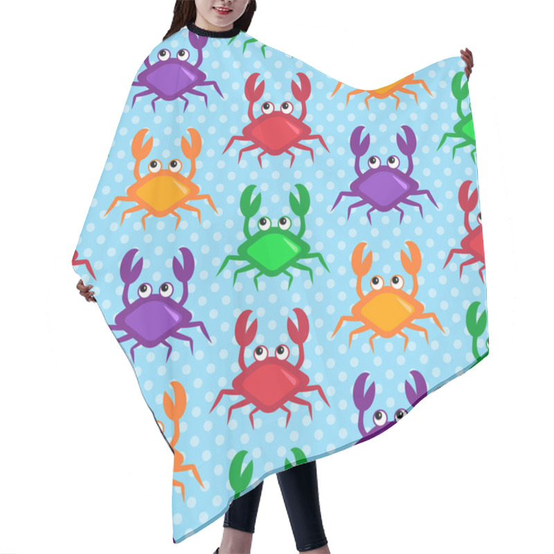 Personality  Happy Crabs Pattern Hair Cutting Cape